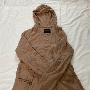 Love tree brown zip up with tightener strings.